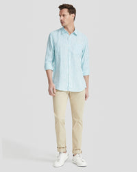 HOLLOWAY PURE LINEN STRIPE SHIRT MENS SHIRTS