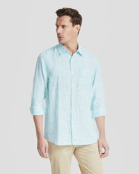 HOLLOWAY PURE LINEN STRIPE SHIRT MENS SHIRTS