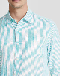 HOLLOWAY PURE LINEN STRIPE SHIRT MENS SHIRTS
