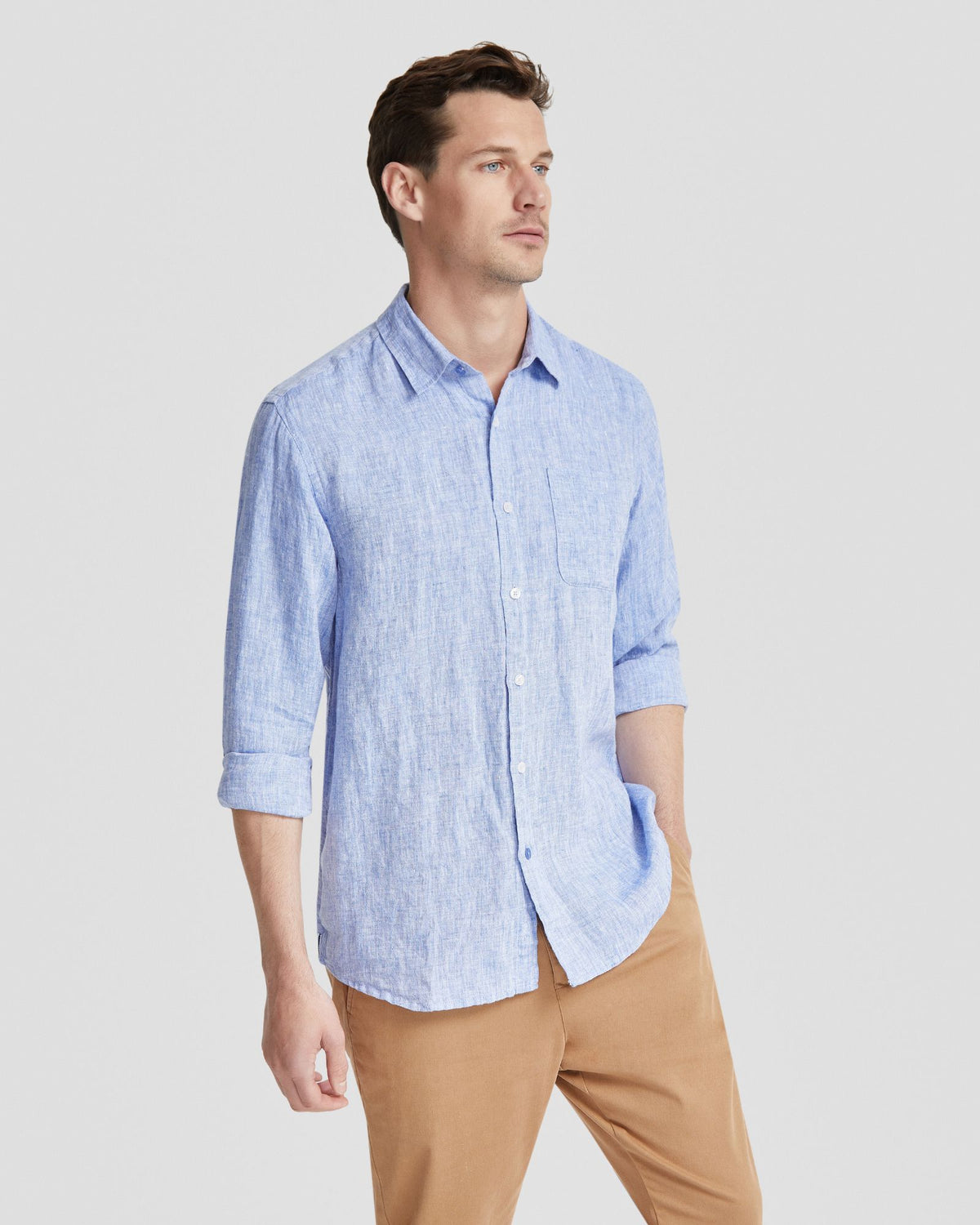 HOLLOWAY PURE LINEN SHIRT MENS SHIRTS
