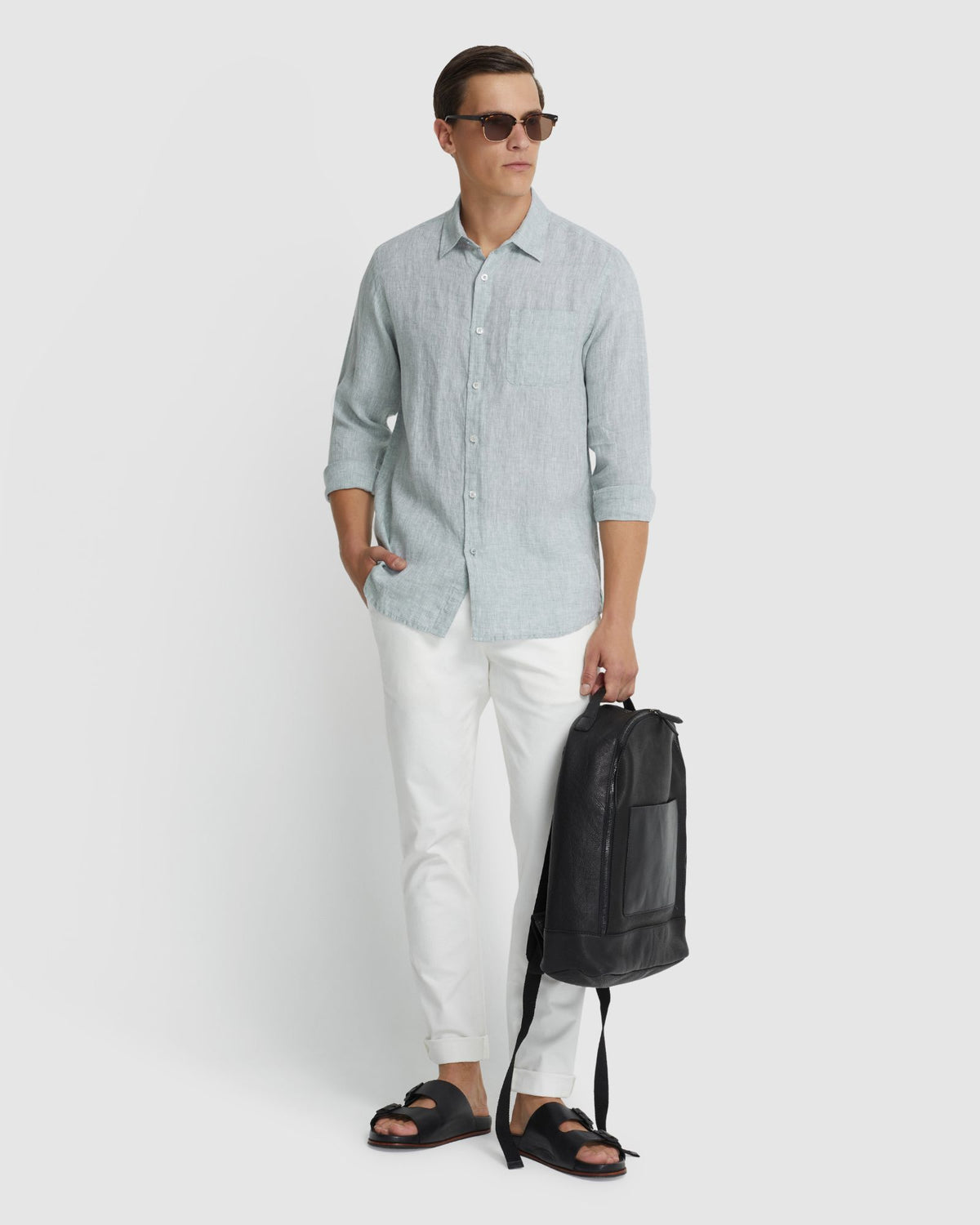 HOLLOWAY PURE LINEN SHIRT MENS SHIRTS