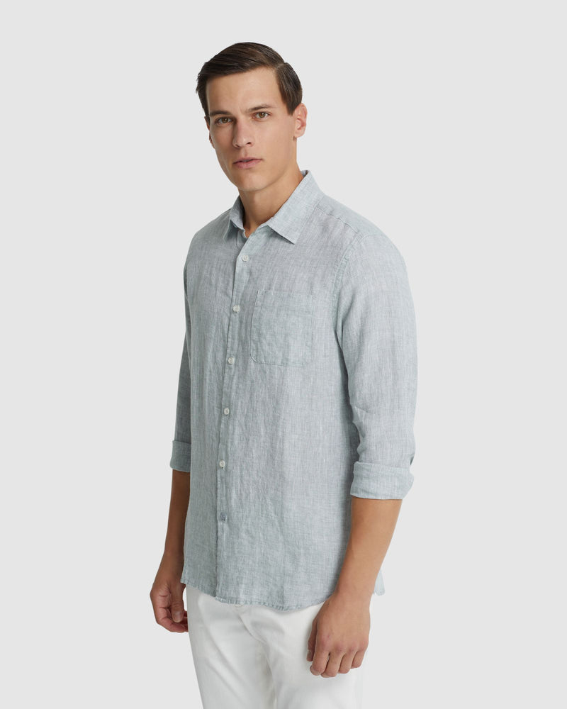HOLLOWAY PURE LINEN SHIRT MENS SHIRTS