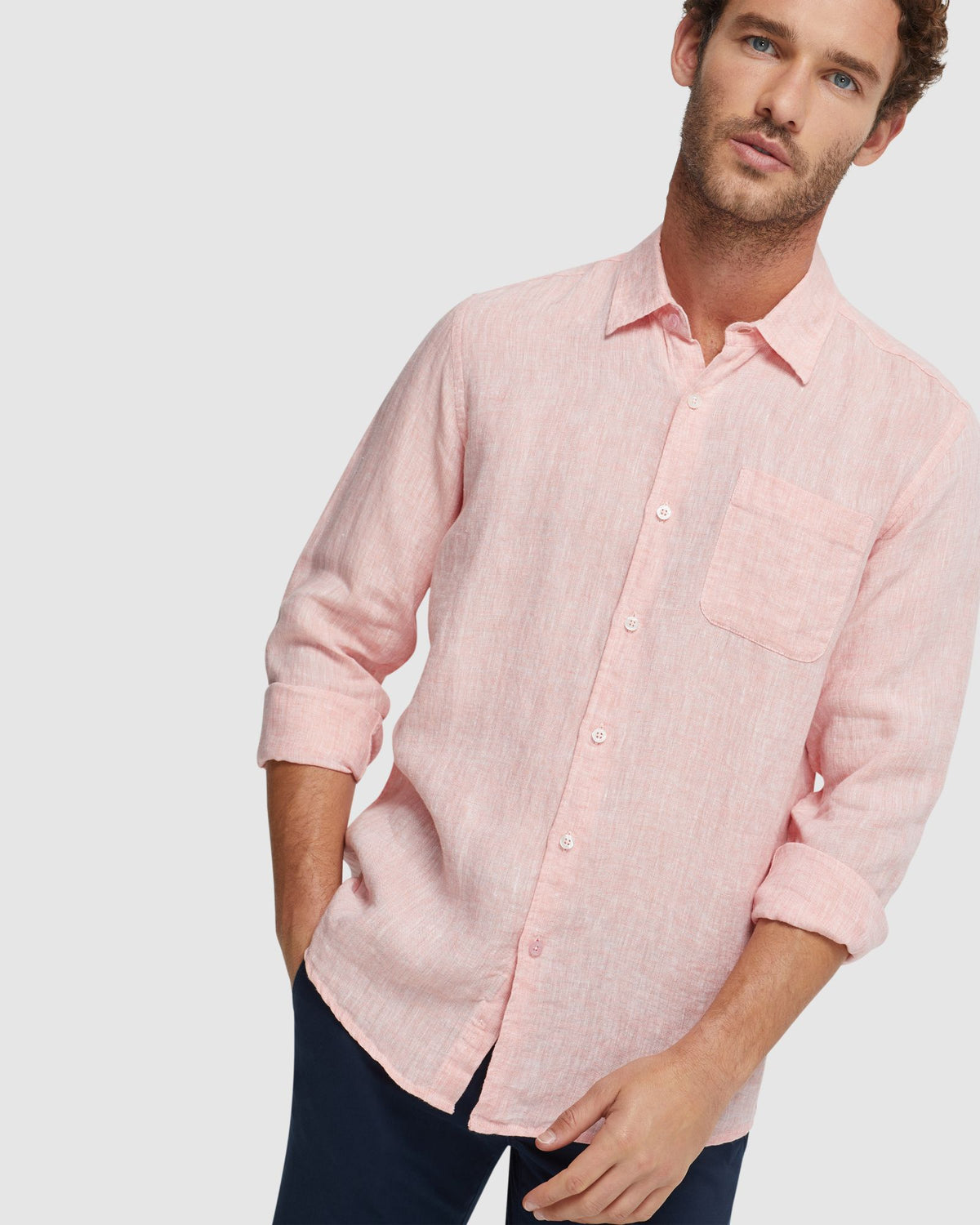 HOLLOWAY PURE LINEN SHIRT MENS SHIRTS