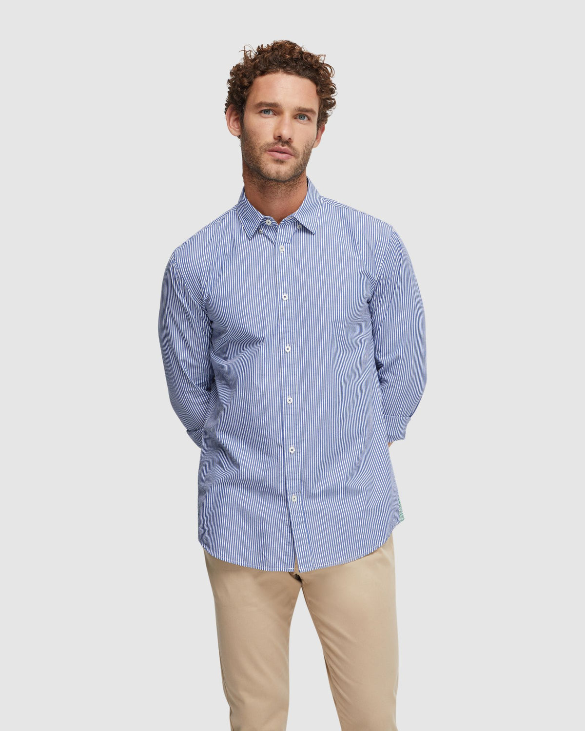 SHOREDITCH BUTTON DOWN STRIPE SHIRT MENS SHIRTS