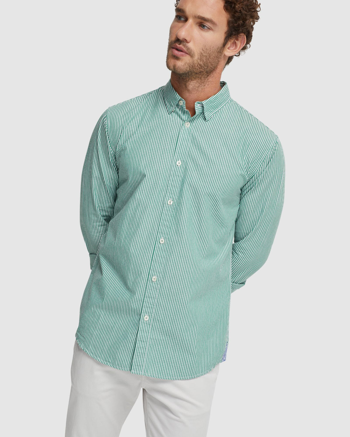 SHOREDITCH BUTTON DOWN STRIPE SHIRT MENS SHIRTS