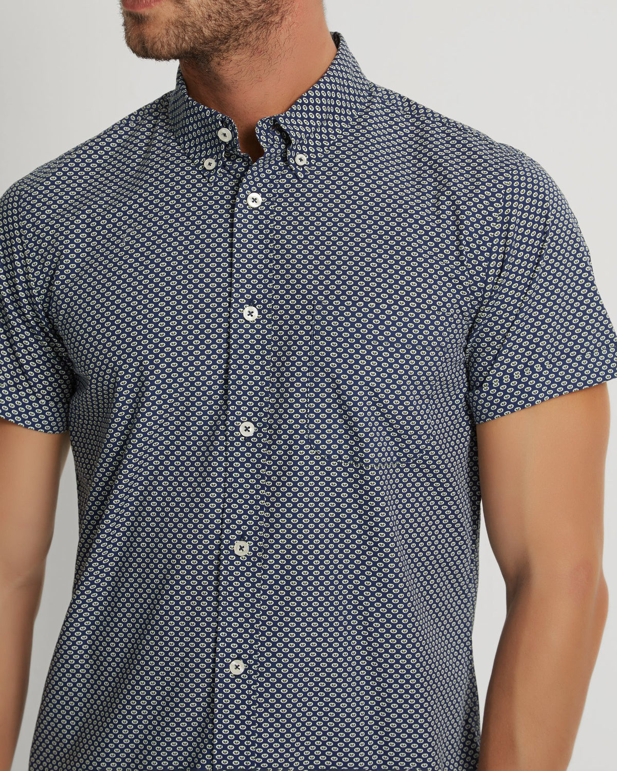 TOTTENHAM COTTON PRINTED SHORT SLEEVE SHIRT MENS SHIRTS