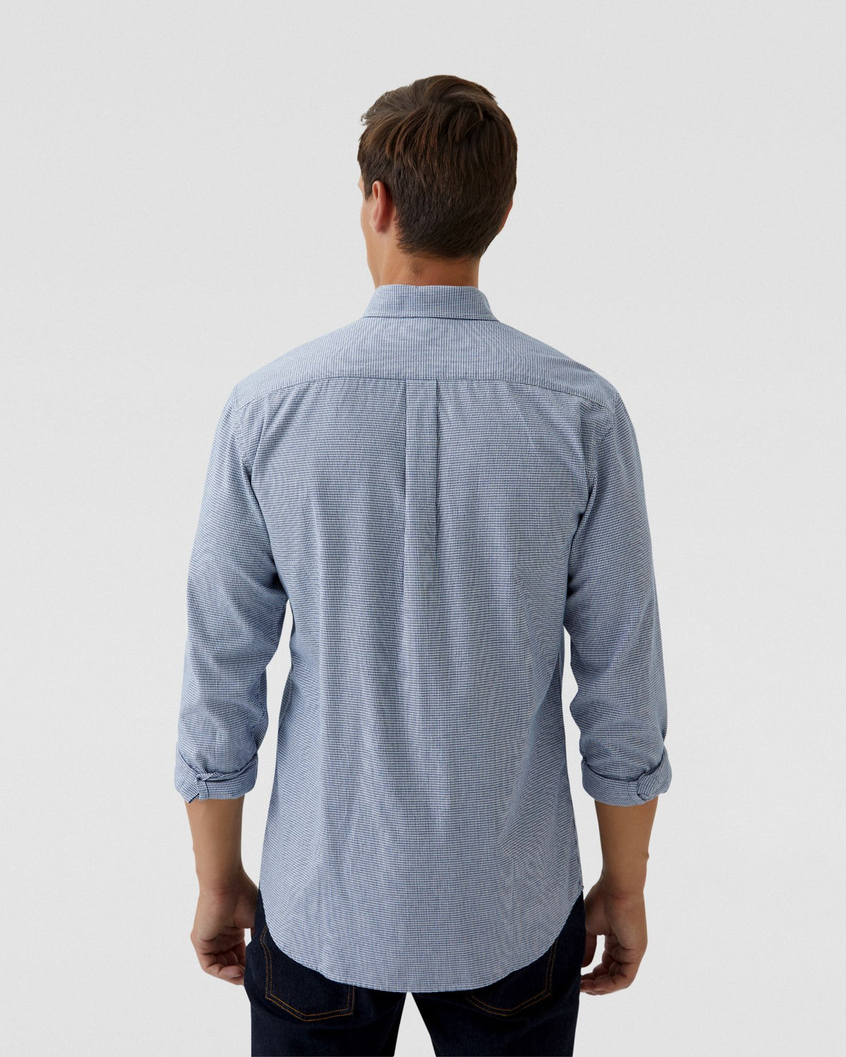 UXBRIDGE MICRO HOUNDTOOTH SHIRT MENS SHIRTS