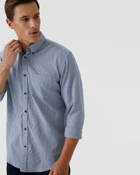 UXBRIDGE MICRO HOUNDTOOTH SHIRT MENS SHIRTS
