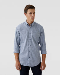 UXBRIDGE MICRO HOUNDTOOTH SHIRT MENS SHIRTS