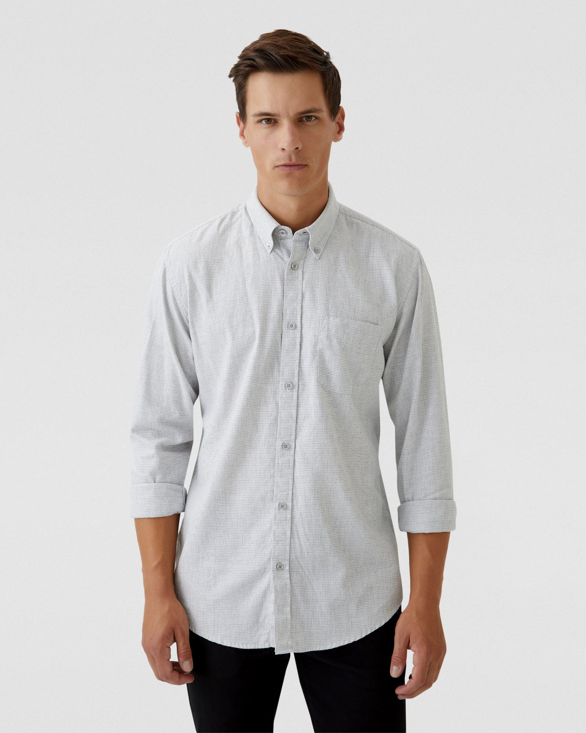 UXBRIDGE MICRO HOUNDSTOOTH SHIRT - AVAILABLE ~ 1-2 weeks MENS SHIRTS