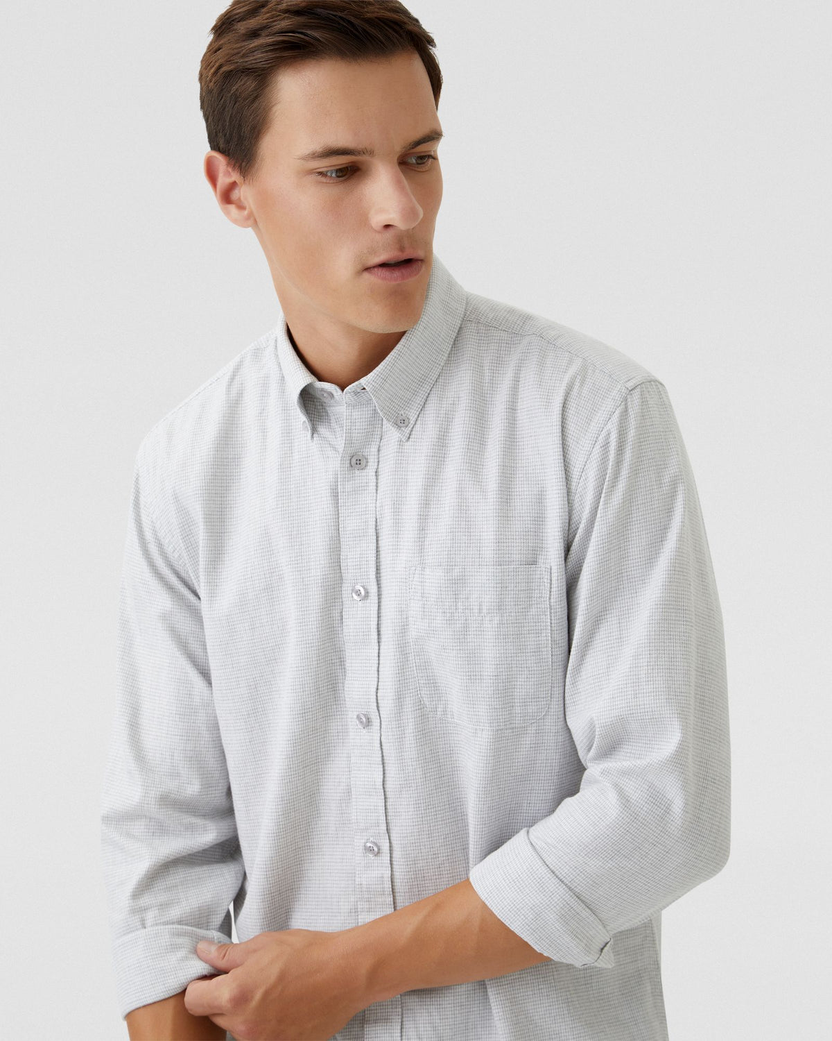 UXBRIDGE MICRO HOUNDSTOOTH SHIRT - AVAILABLE ~ 1-2 weeks MENS SHIRTS