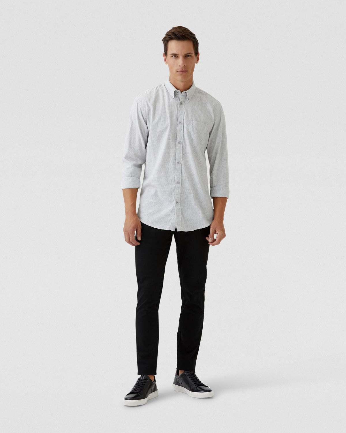 UXBRIDGE MICRO HOUNDSTOOTH SHIRT - AVAILABLE ~ 1-2 weeks MENS SHIRTS