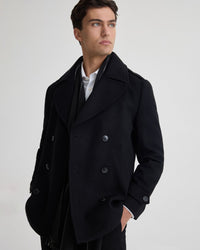 Henry Wool Pea Coat MENS JACKETS AND COATS