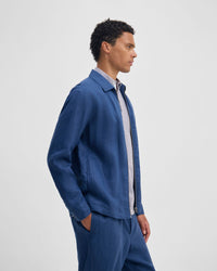 Adem Linen Zip Bomber MENS JACKETS AND COATS