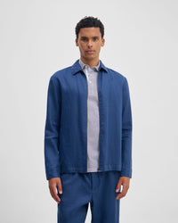Adem Linen Zip Bomber MENS JACKETS AND COATS