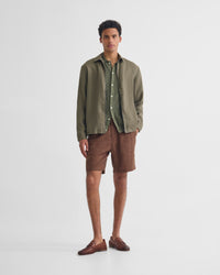 Adem Linen Zip Bomber MENS JACKETS AND COATS