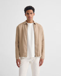 Adem Linen Zip Bomber MENS JACKETS AND COATS