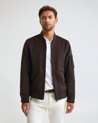 Hamish Wool Blend Bomber Jacket MENS JACKETS AND COATS