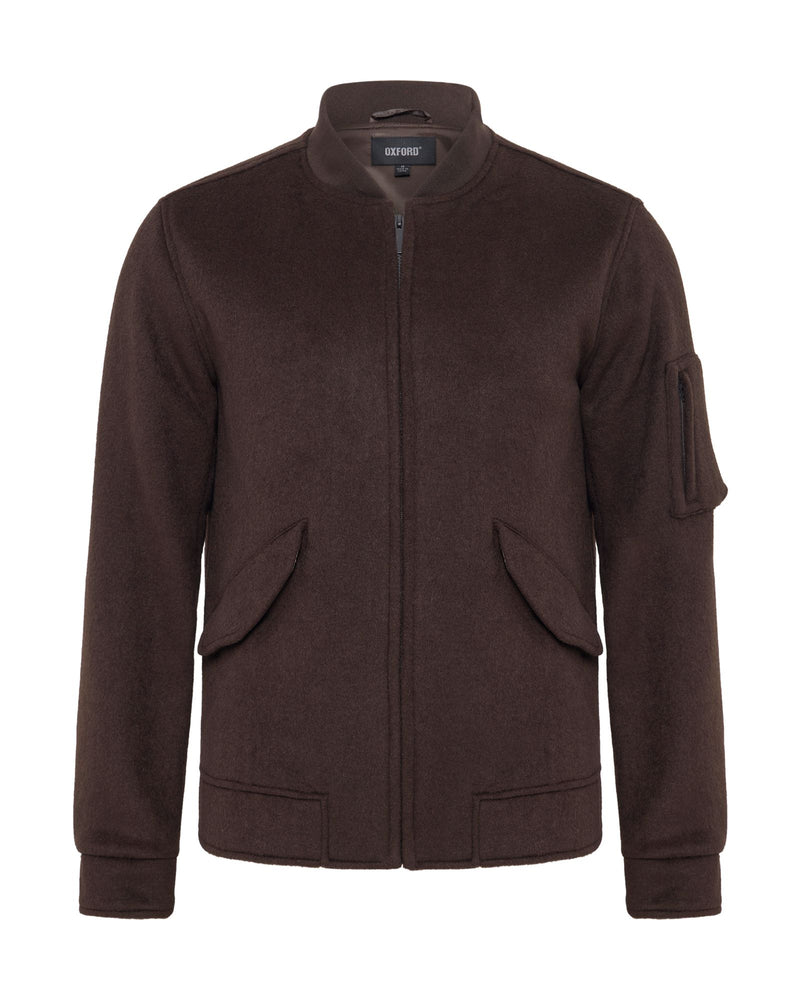 Hamish Wool Blend Bomber Jacket MENS JACKETS AND COATS