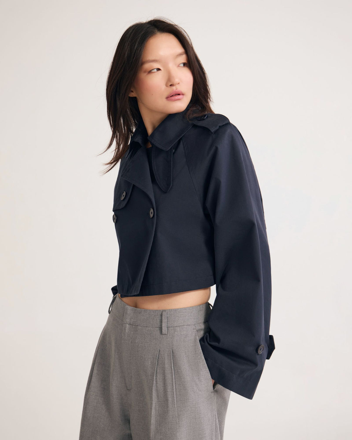 Annalise Crop Trench Jacket WOMENS SUITS JKTS COATS