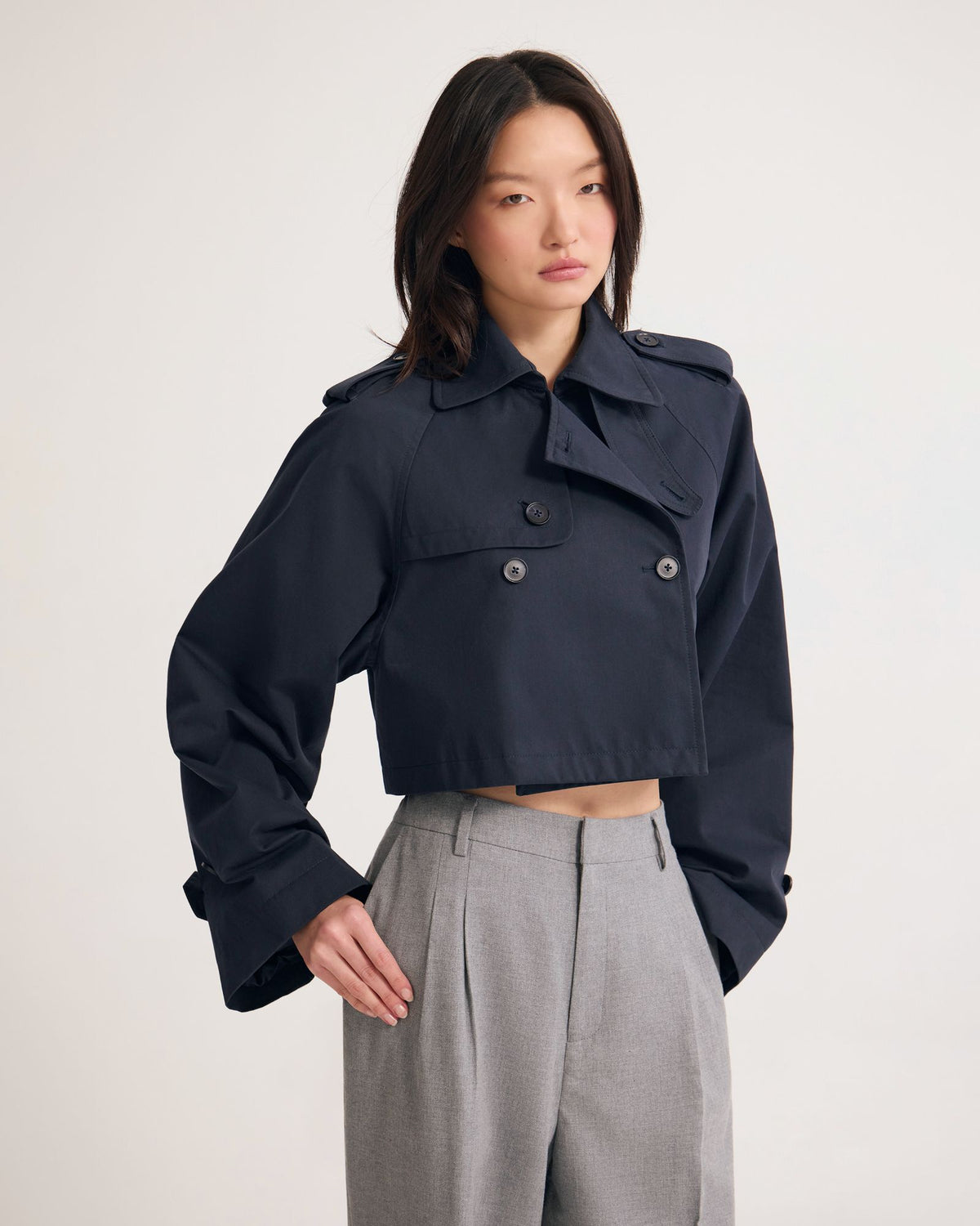 Annalise Crop Trench Jacket WOMENS SUITS JKTS COATS