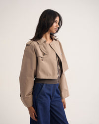 Annalise Crop Trench WOMENS SUITS JKTS COATS