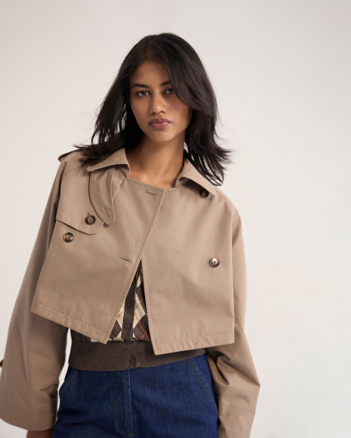 Annalise Crop Trench WOMENS SUITS JKTS COATS