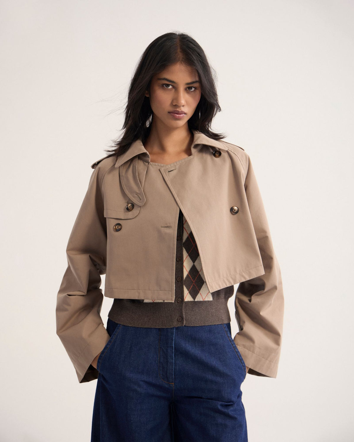 Annalise Crop Trench WOMENS SUITS JKTS COATS