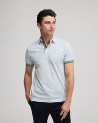 Milo Cotton Jersey Printed Polo - Available ~ 1-2 weeks MENS KNITS