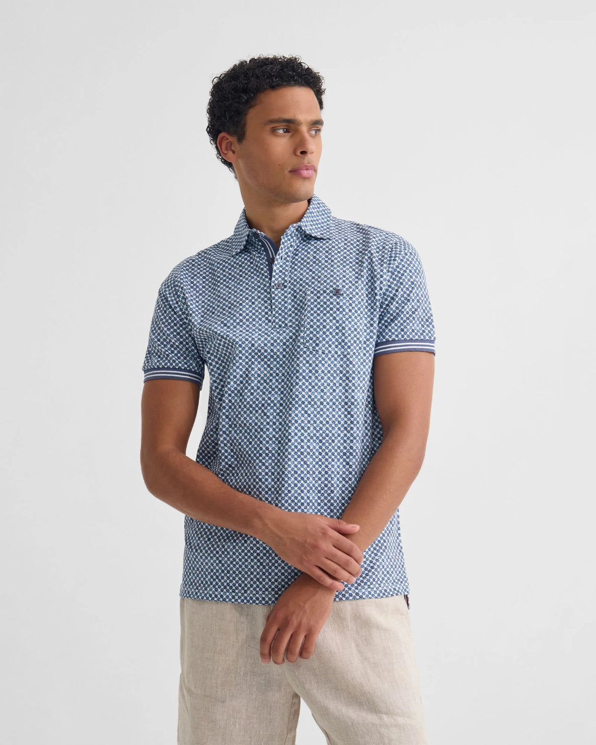 Milo Printed Jersey Polo With Pocket MENS KNITS