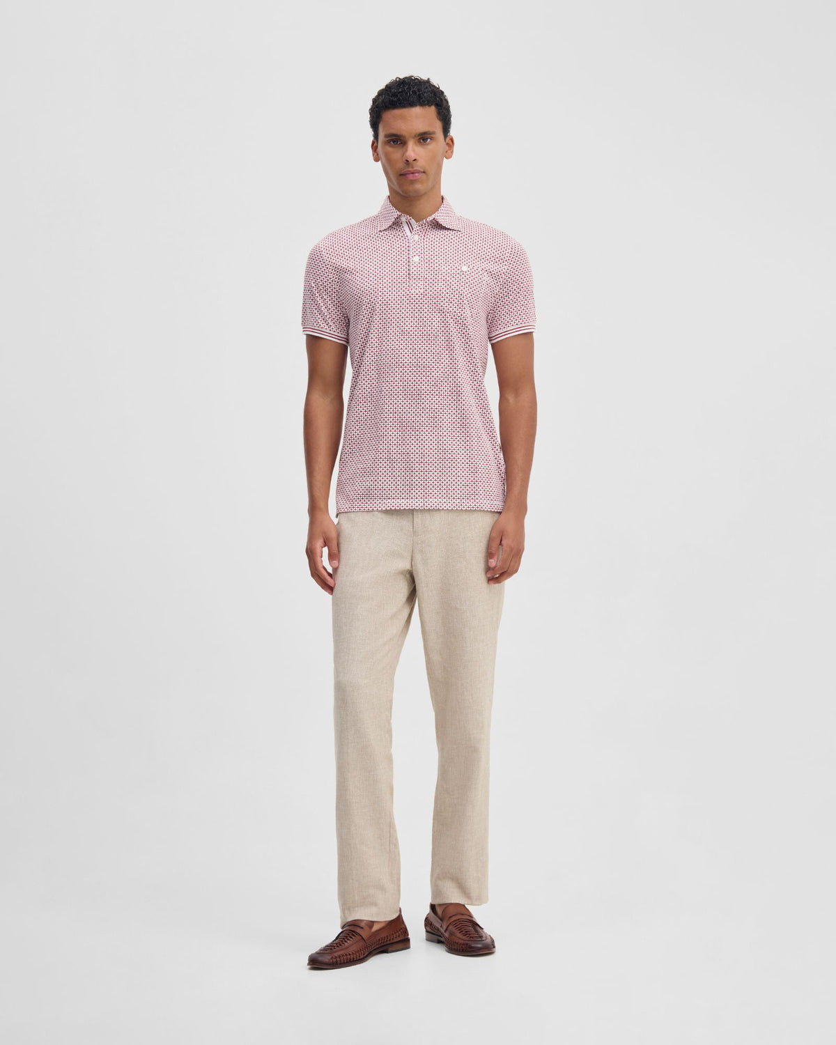 Milo Print Jersey Polo With Pocket MENS KNITS