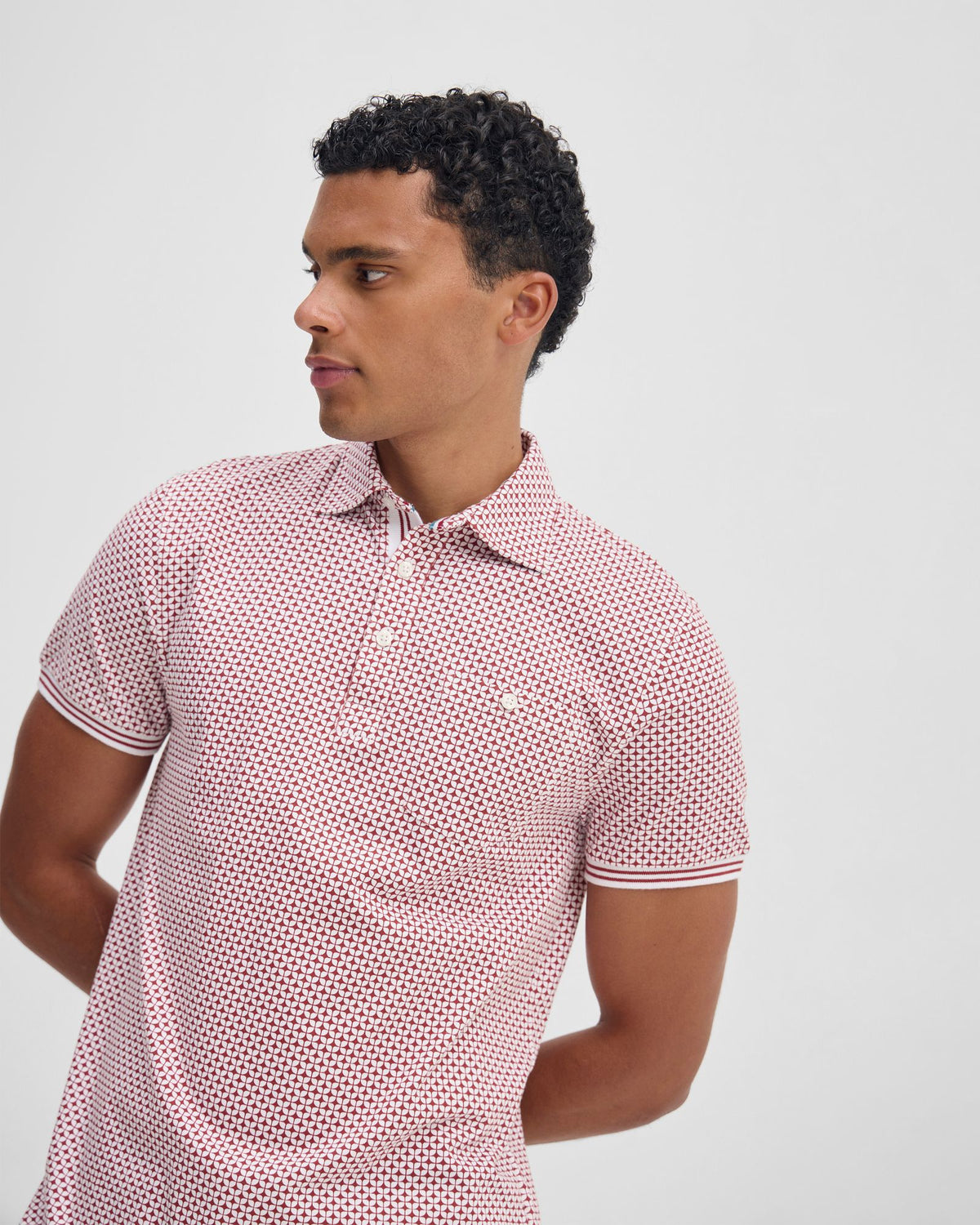 Milo Print Jersey Polo With Pocket MENS KNITS