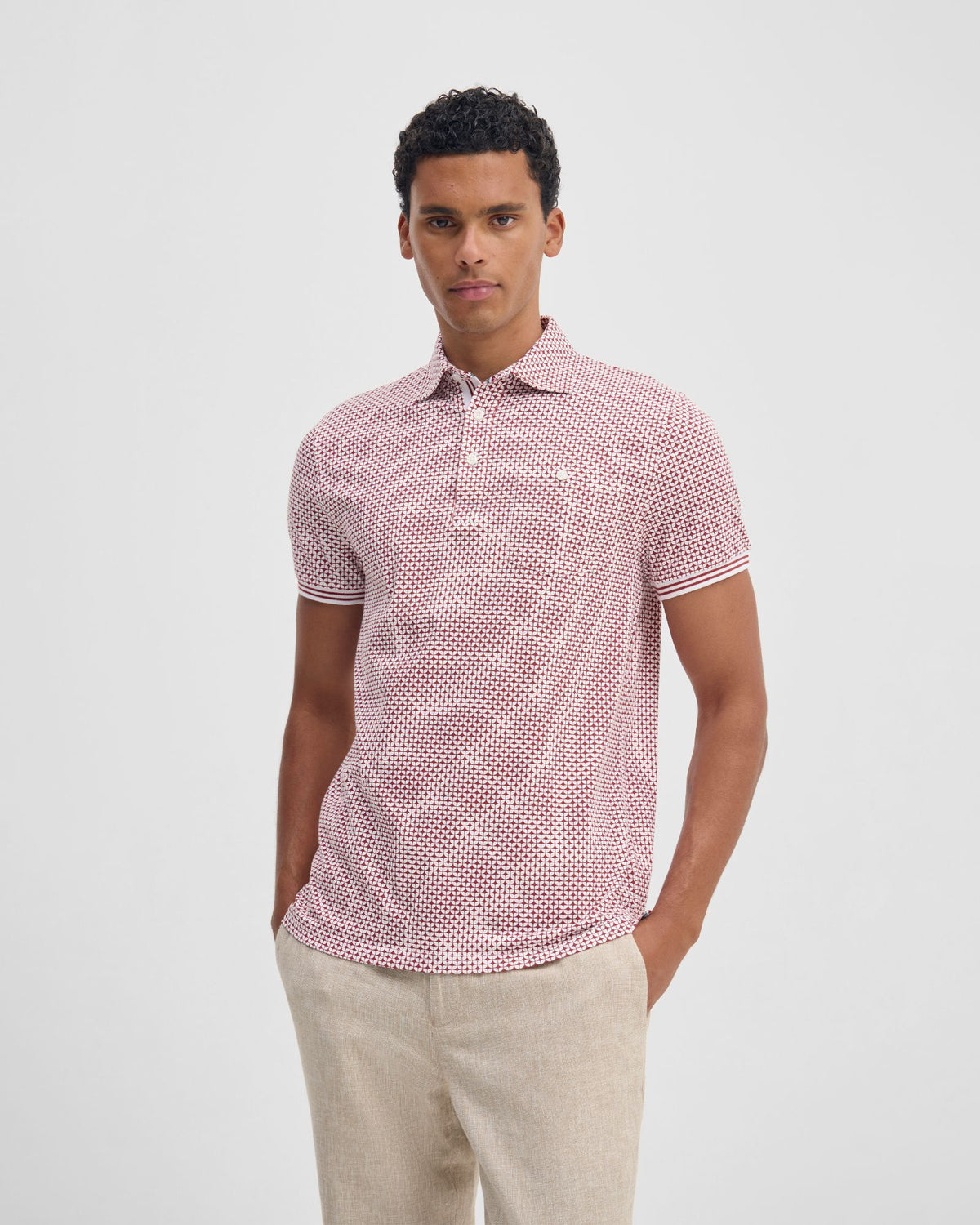 Milo Print Jersey Polo With Pocket MENS KNITS