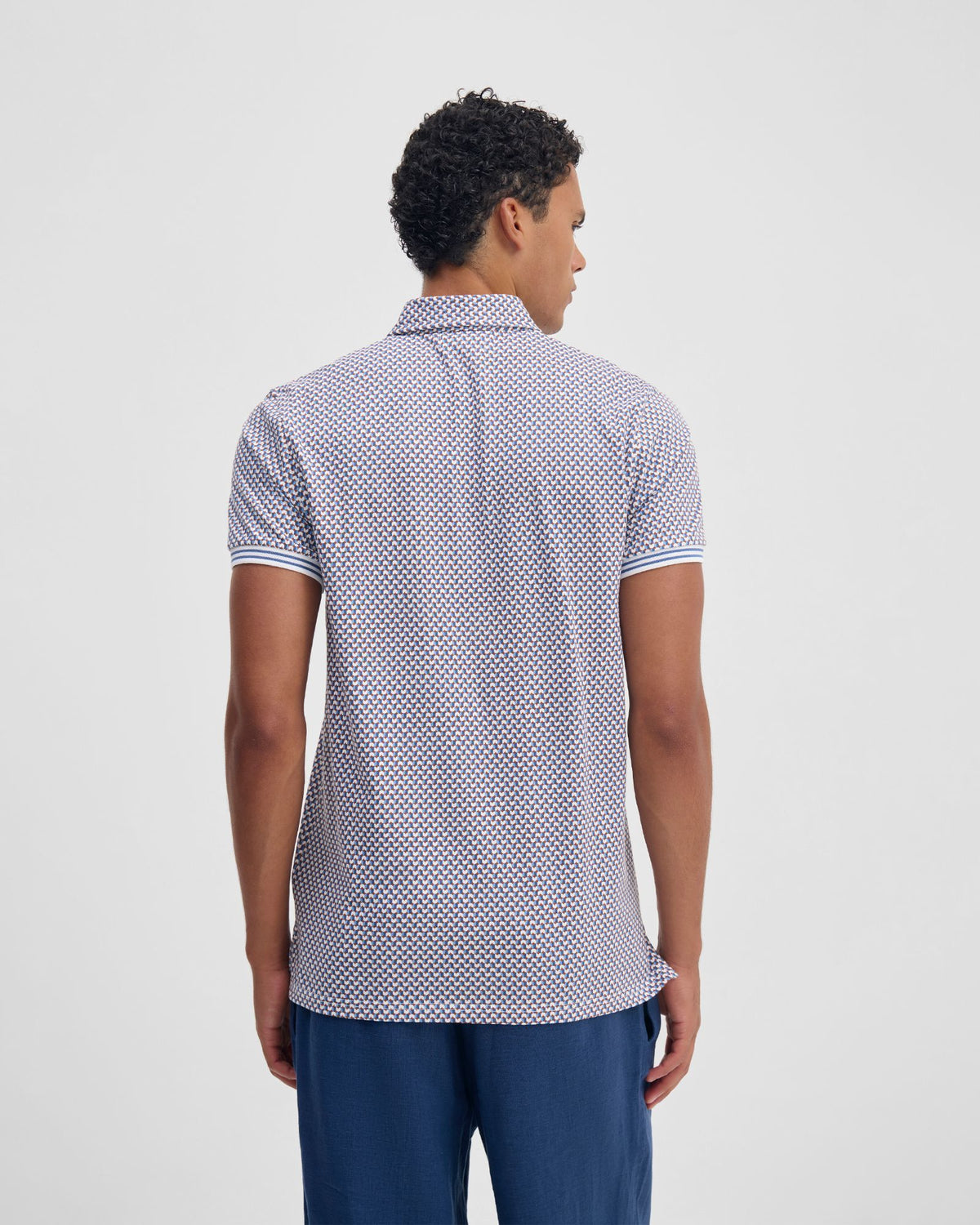 Milo Print Jersey Polo With Pocket MENS KNITS