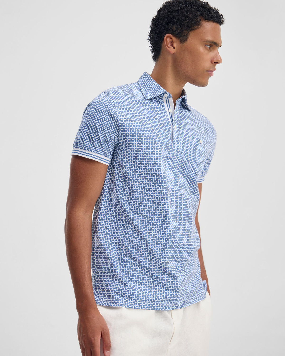 Milo Print Jersey Polo With Pocket MENS KNITS