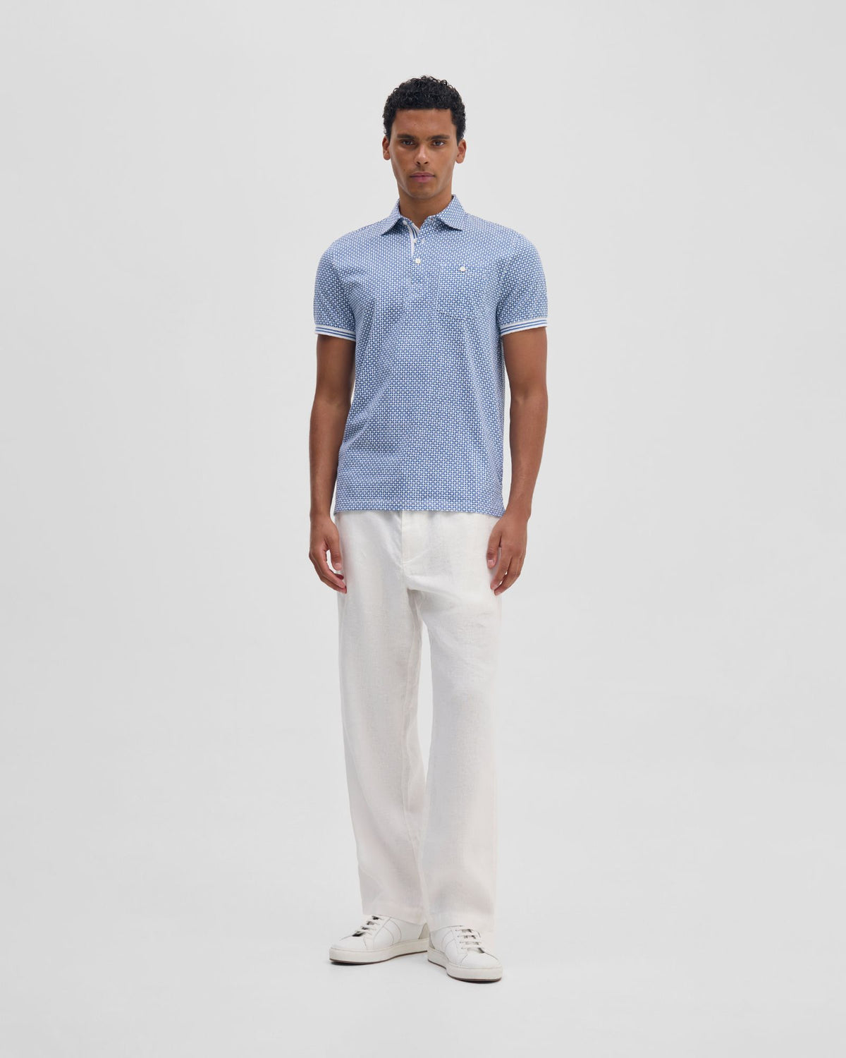 Milo Print Jersey Polo With Pocket MENS KNITS