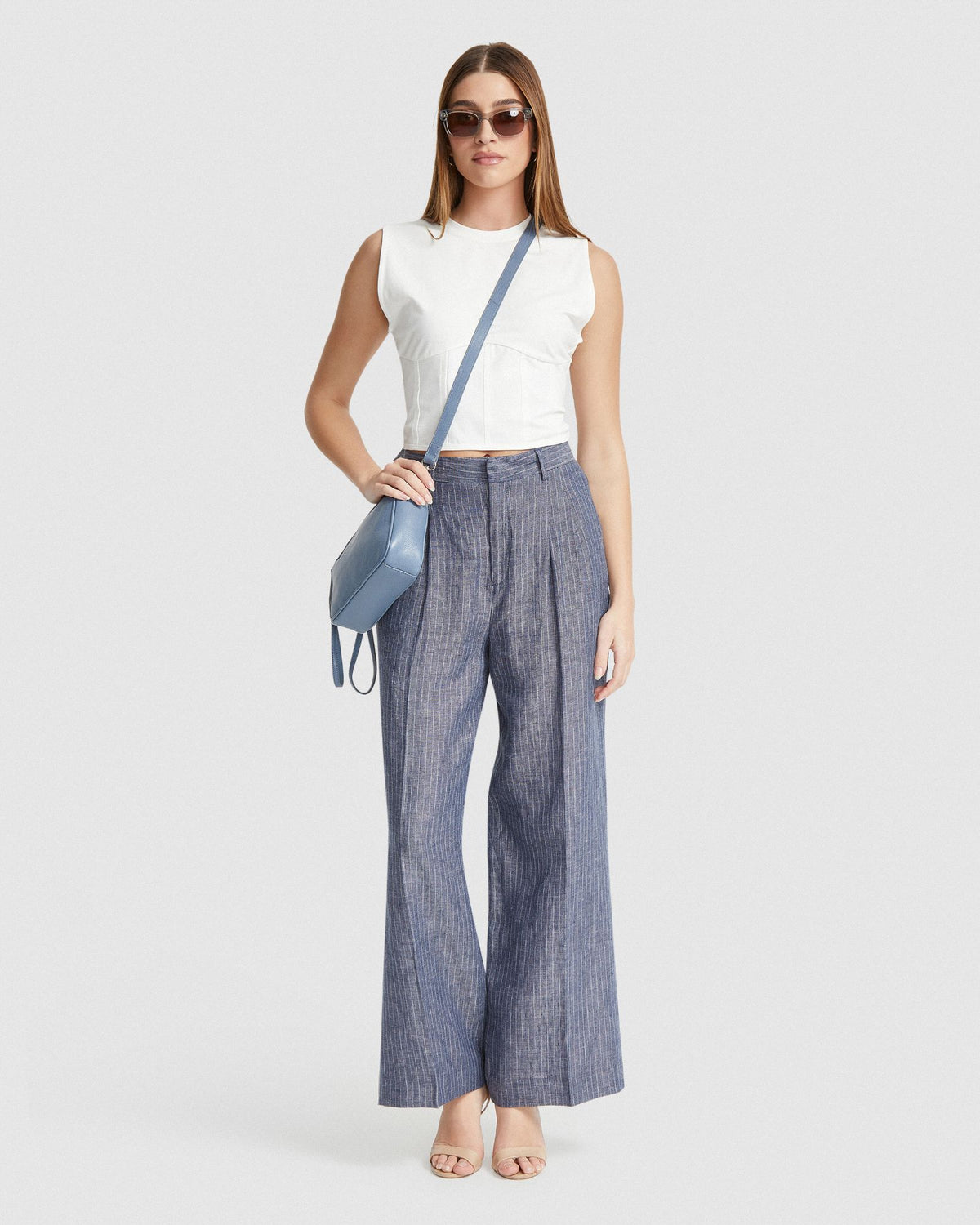 CORRIE CORSET DETAIL TOP WOMENS TOPS