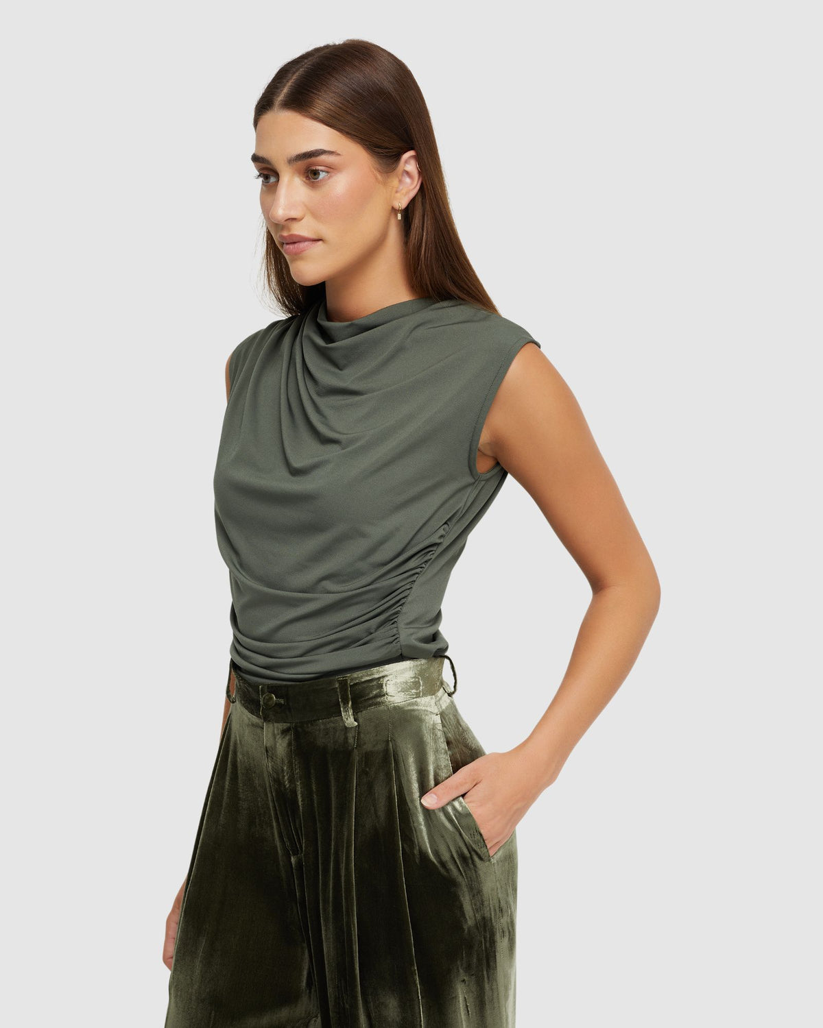 ASTRID JERSEY TOP WOMENS TOPS