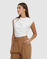 ASTRID JERSEY TOP WOMENS TOPS