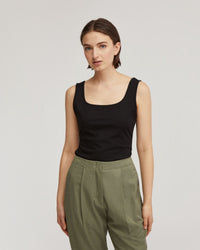 AGATHA SQUARE NECK TANK WOMENS TOPS