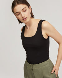 AGATHA SQUARE NECK TANK WOMENS TOPS