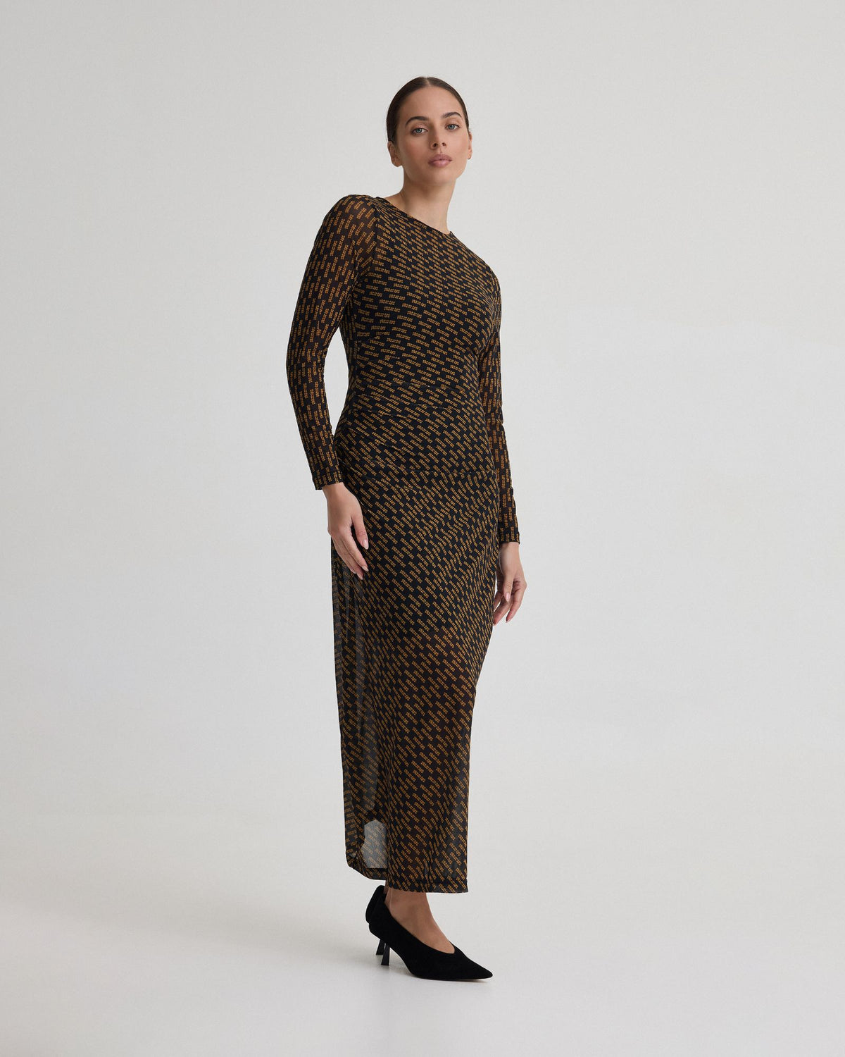 Eve Mesh Printed Dress WOMENS DRESSES