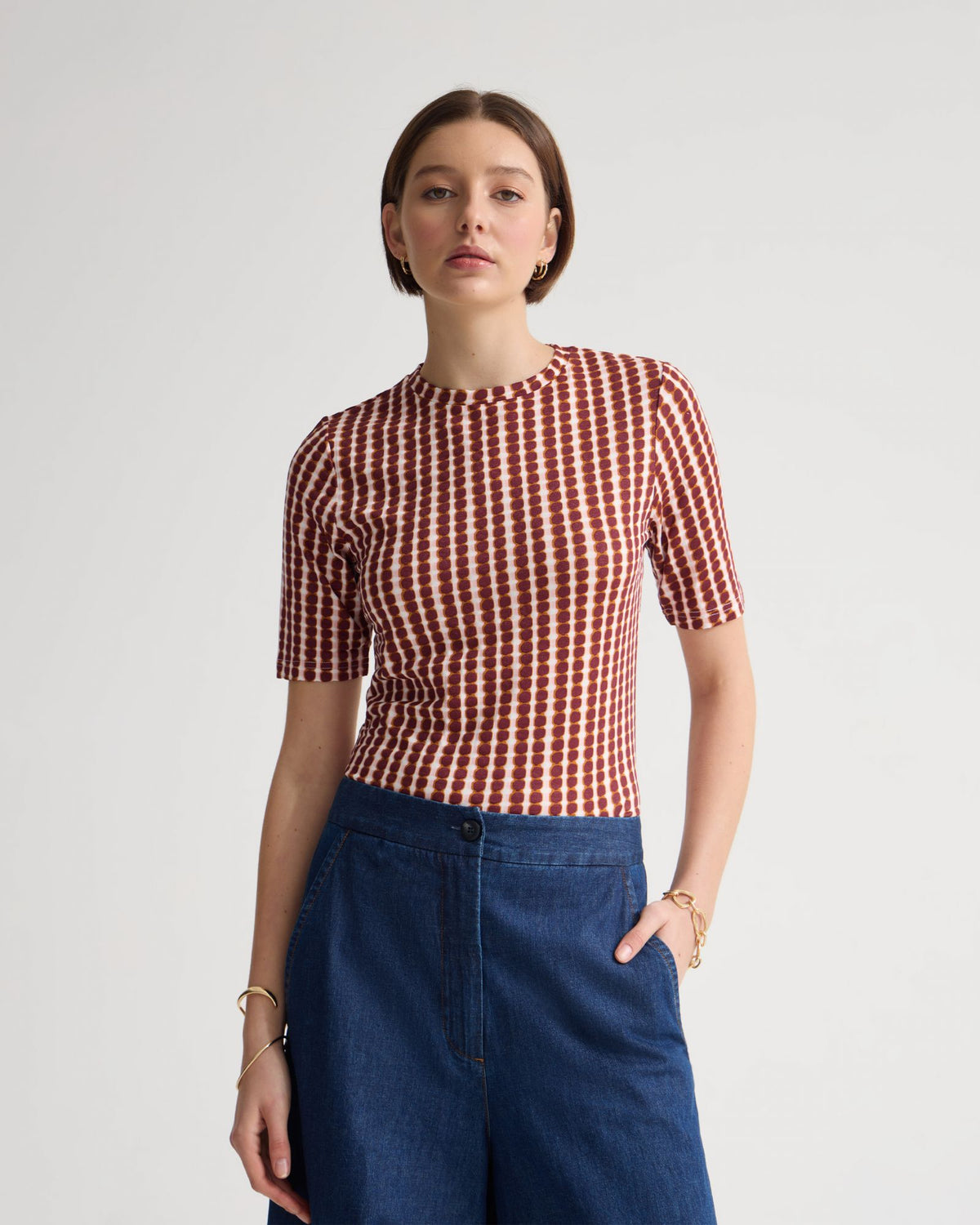 Imogen Printed Jersey Top WOMENS TOPS