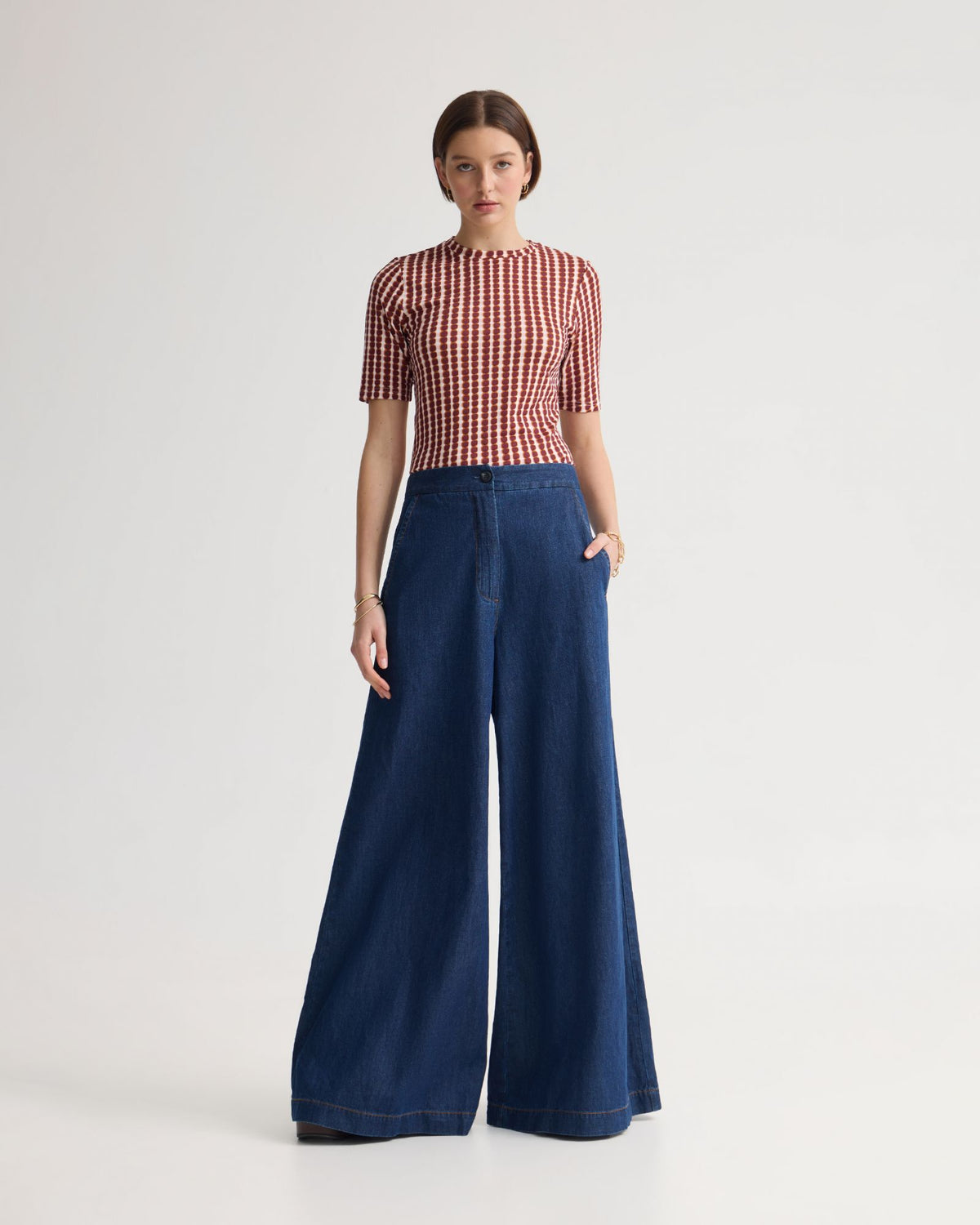 Imogen Printed Jersey Top WOMENS TOPS