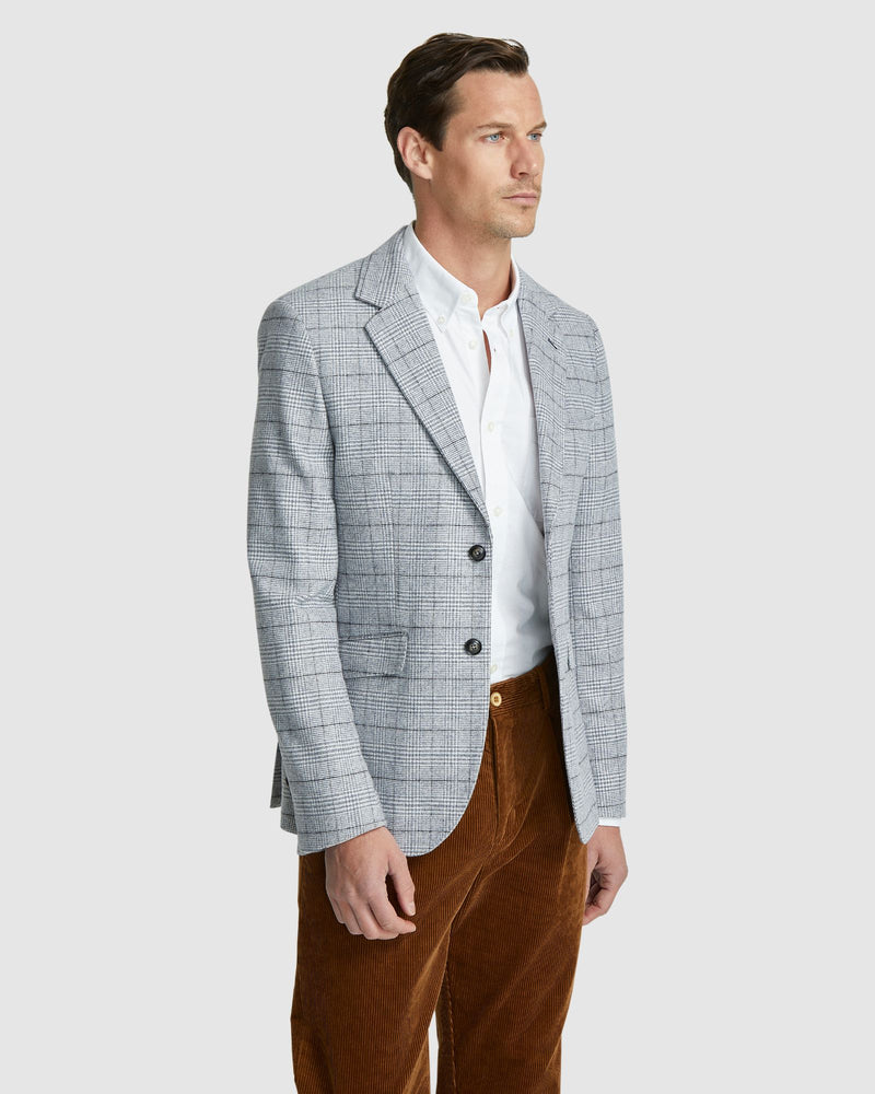BLAKE WOOL BLEND CHECK BLAZER MENS JACKETS AND COATS