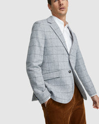 BLAKE WOOL BLEND CHECK BLAZER MENS JACKETS AND COATS