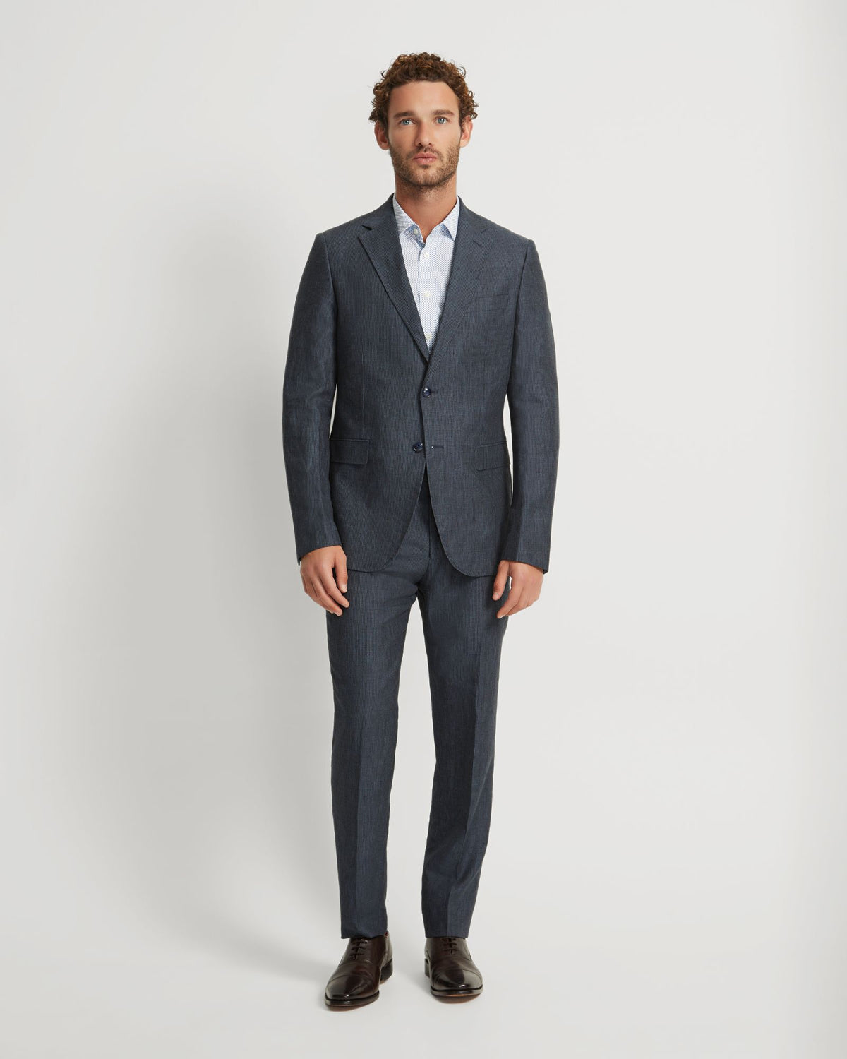 BYRON HALF LINED LINEN JACKET - AVAILABLE ~ 1-2 weeks MENS JACKETS AND COATS