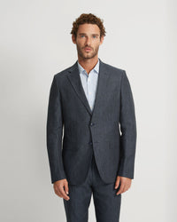 BYRON HALF LINED LINEN JACKET - AVAILABLE ~ 1-2 weeks MENS JACKETS AND COATS
