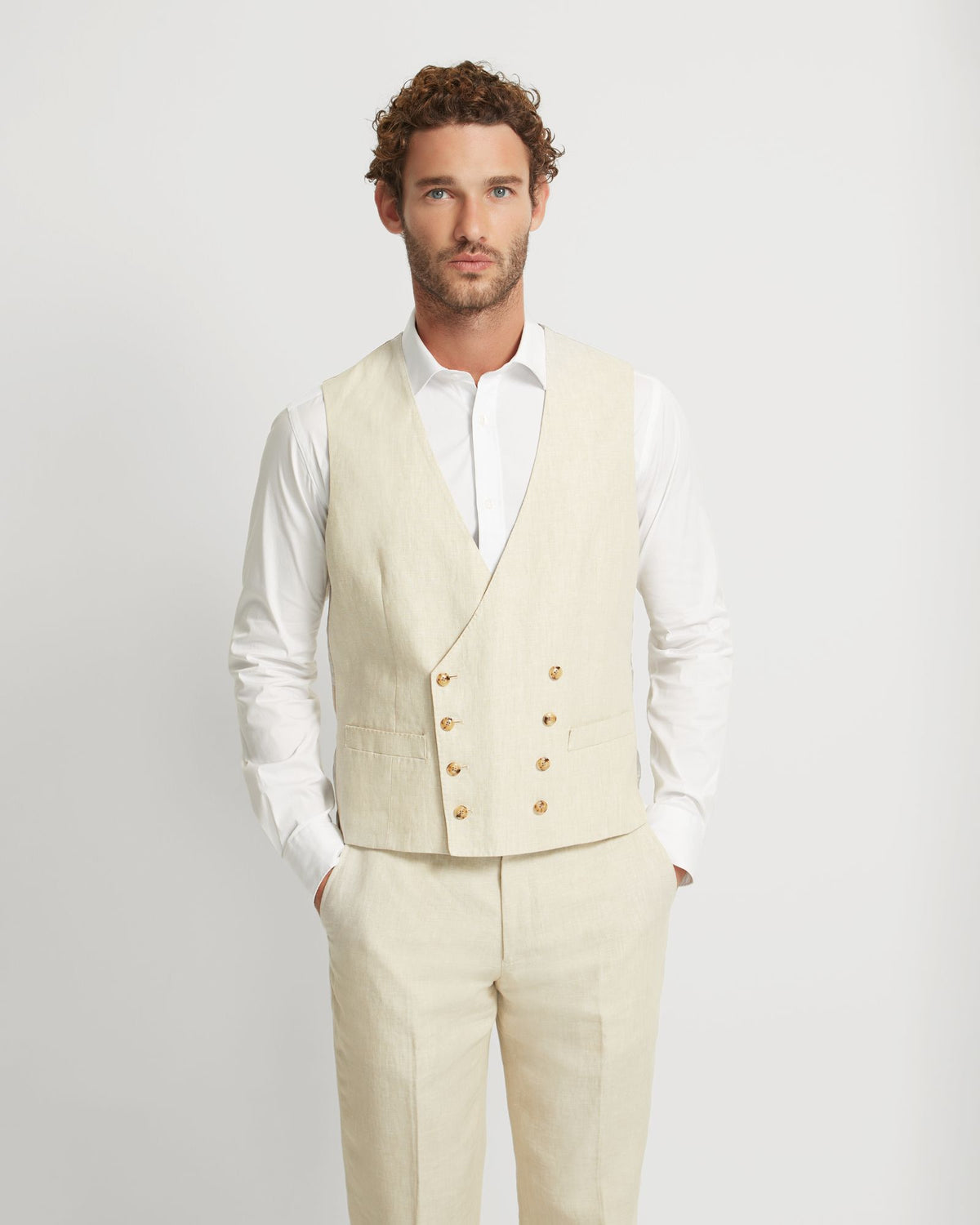CLIVEDON DOUBLE BREAST WAISTCOAT - AVAILABLE ~ 1-2 weeks MENS JACKETS AND COATS