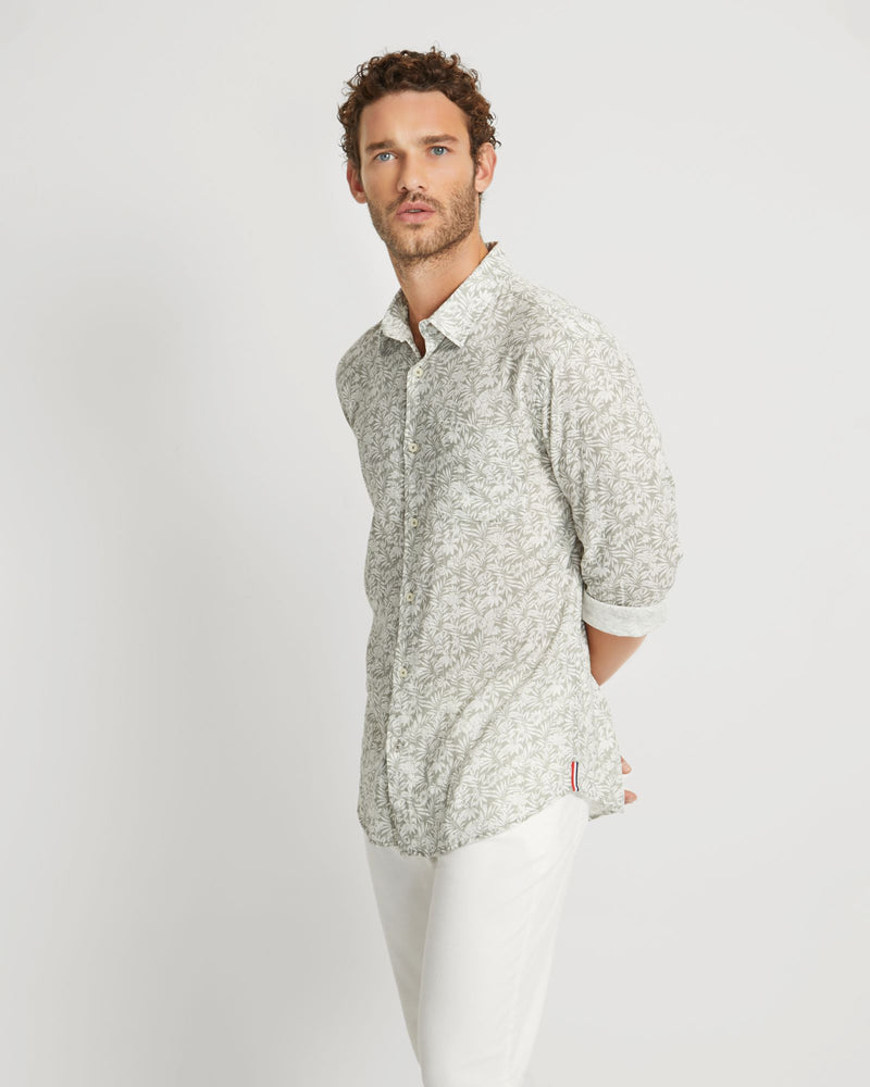HOLLOWAY LINEN BLEN PRINTED SHIRT MENS SHIRTS